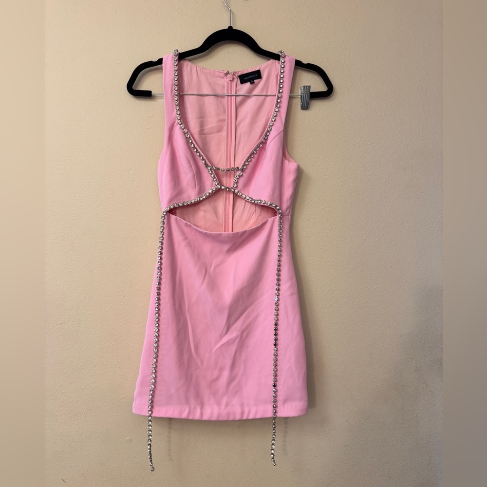 Majorelle pink rhinestone dress Sz XS